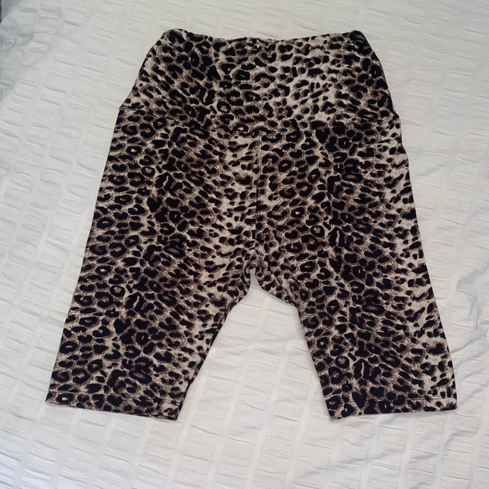 Cheetah biker shorts
